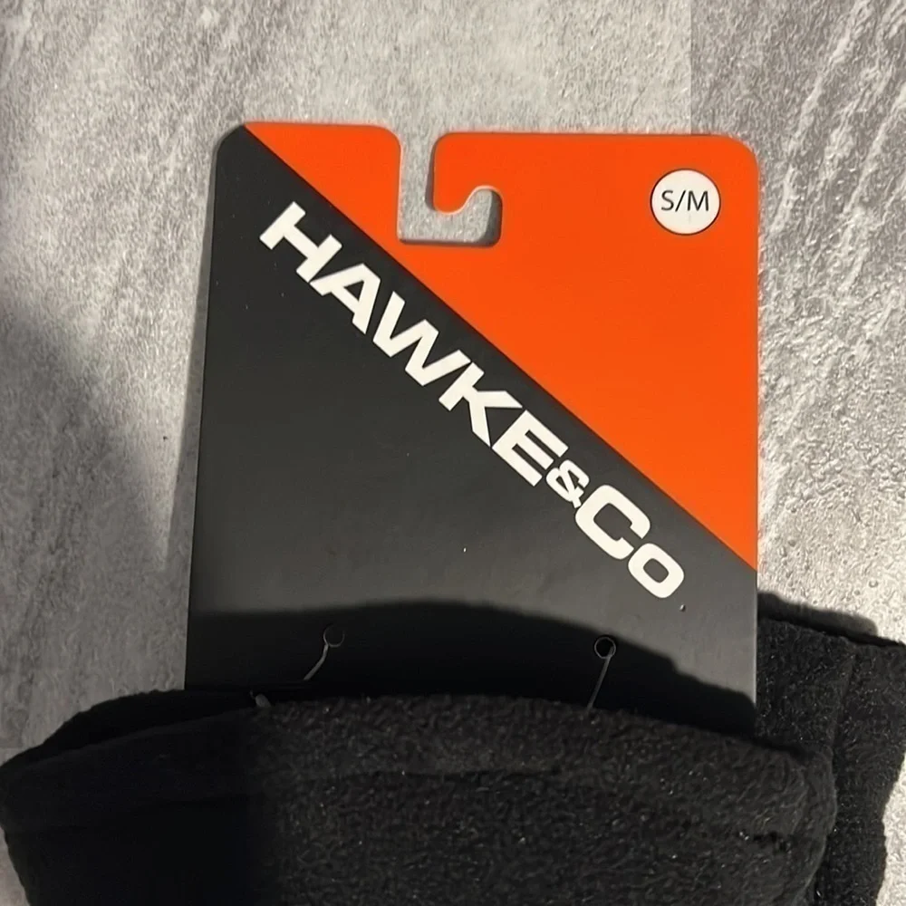 Hawke & Co black winter gloves size small/medium fleece unisex